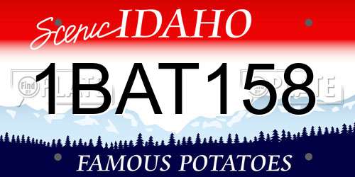 1BAT158 Idaho License Plate
