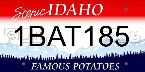 1BAT185 Idaho License Plate
