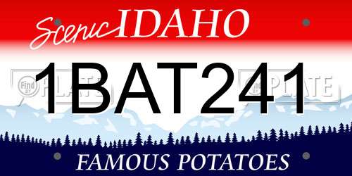 1BAT241 Idaho License Plate
