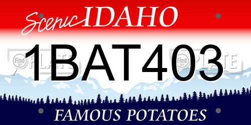 1BAT403 Idaho License Plate
