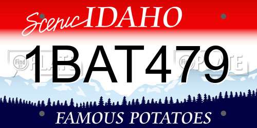 1BAT479 Idaho License Plate
