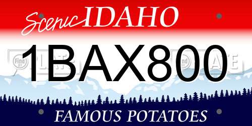 1BAX800 Idaho License Plate