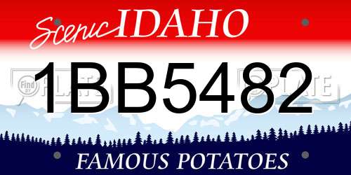 1BB5482 Idaho License Plate