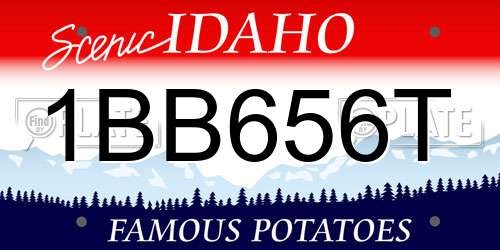 1BB656T Idaho License Plate