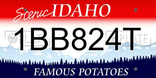 1BB824T Idaho License Plate