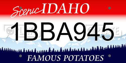 1BBA945 Idaho License Plate