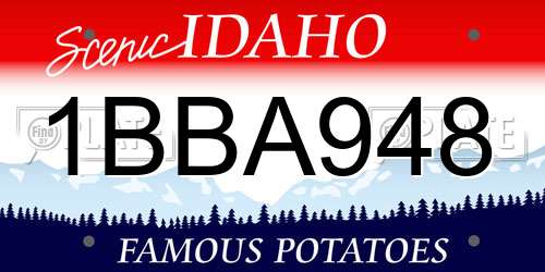 1BBA948 Idaho License Plate