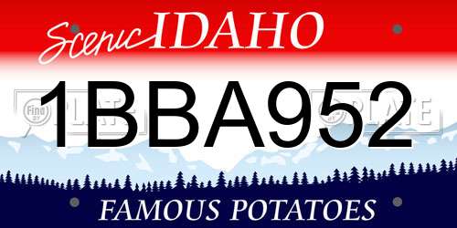 1BBA952 Idaho License Plate