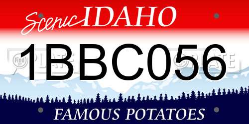 1BBC056 Idaho License Plate