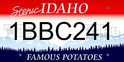1BBC241 Idaho License Plate