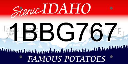 1BBG767 Idaho License Plate