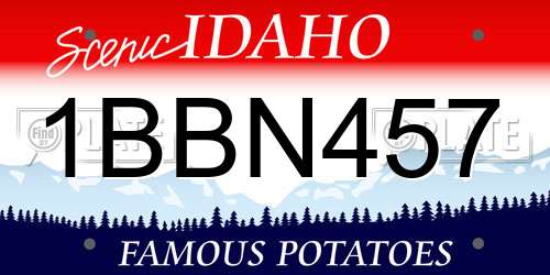 1BBN457 Idaho License Plate