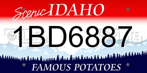 1BD6887 Idaho License Plate