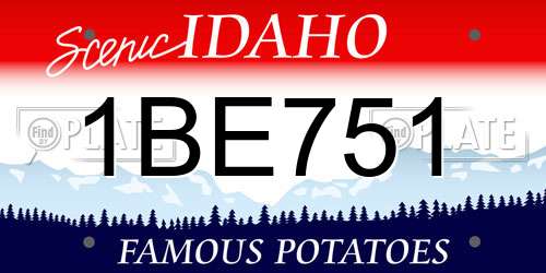 1BE751 Idaho License Plate