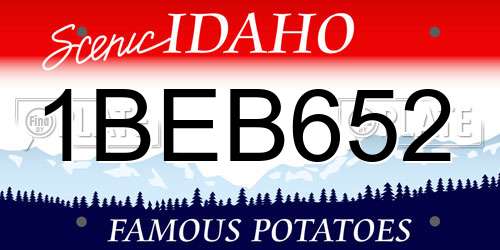 1BEB652 Idaho License Plate