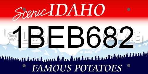 1BEB682 Idaho License Plate