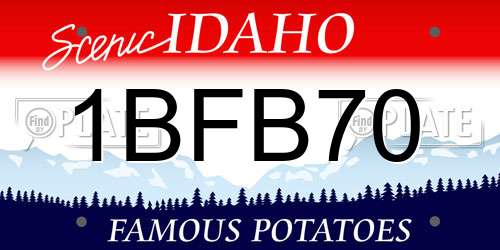 1BFB70 Idaho License Plate