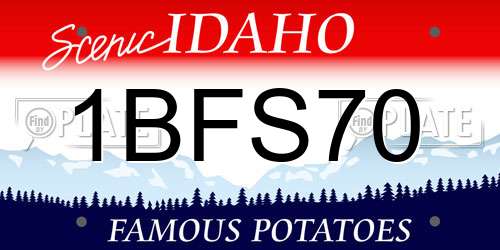 1BFS70 Idaho License Plate