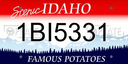 1BI5331 Idaho License Plate