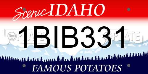 1BIB331 Idaho License Plate