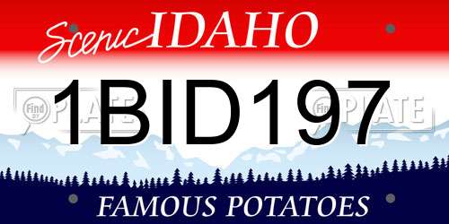 1BID197 Idaho License Plate