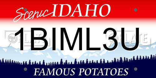 1BIML3U Idaho License Plate