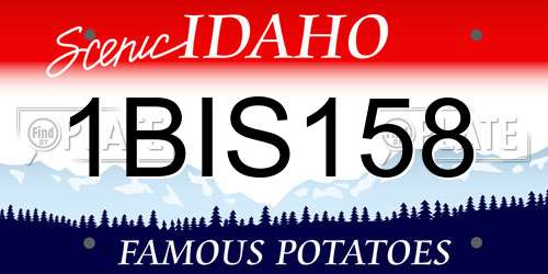 1BIS158 Idaho License Plate