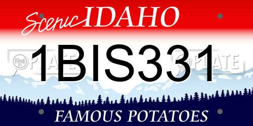 1BIS331 Idaho License Plate