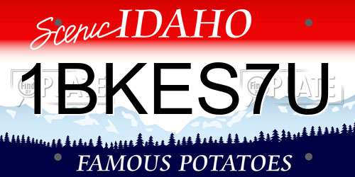 1BKES7U Idaho License Plate