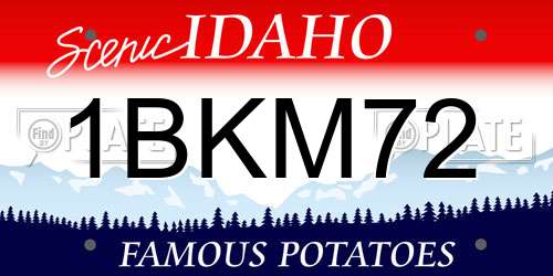 1BKM72 Idaho License Plate