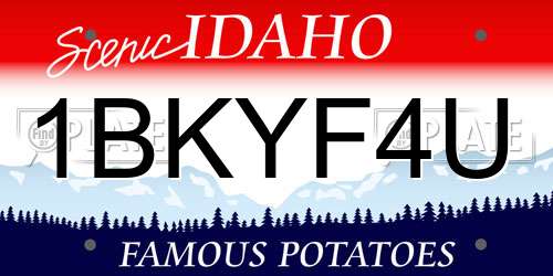 1BKYF4U Idaho License Plate