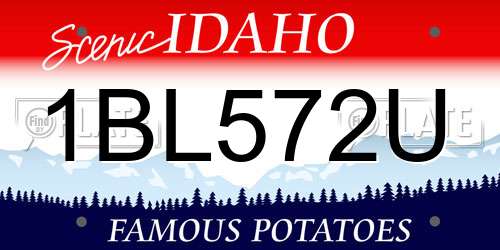 1BL572U Idaho License Plate
