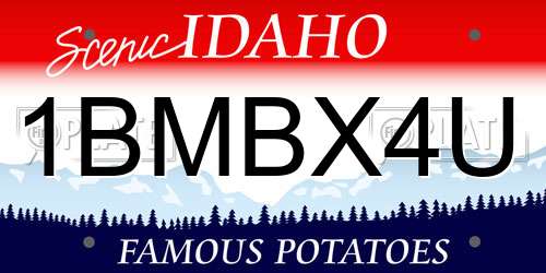 1BMBX4U Idaho License Plate