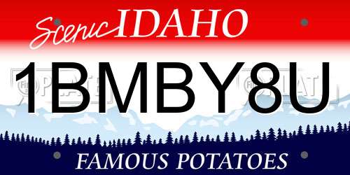 1BMBY8U Idaho License Plate