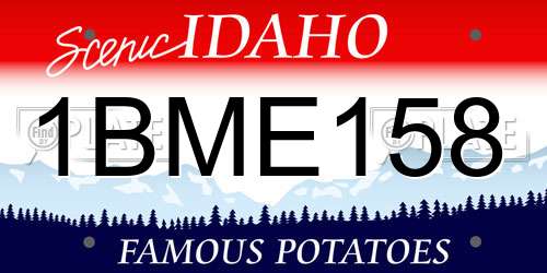 1BME158 Idaho License Plate