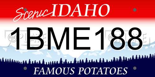 1BME188 Idaho License Plate