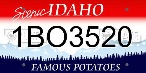 1BO3520 Idaho License Plate