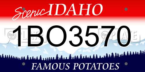 1BO3570 Idaho License Plate