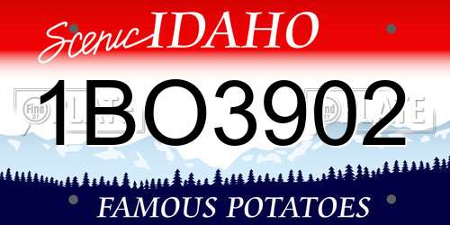 1BO3902 Idaho License Plate