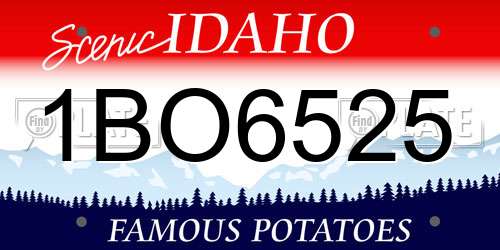1BO6525 Idaho License Plate