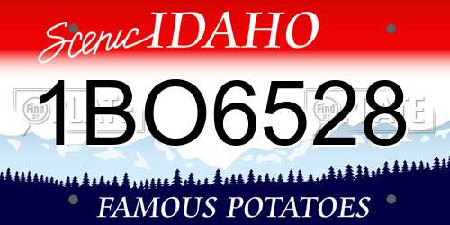 1BO6528 Idaho License Plate
