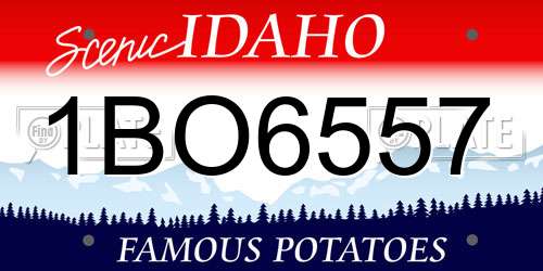 1BO6557 Idaho License Plate