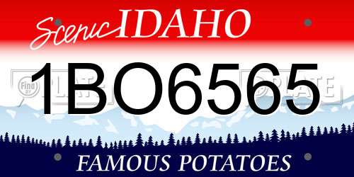 1BO6565 Idaho License Plate