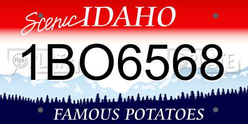 1BO6568 Idaho License Plate