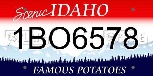 1BO6578 Idaho License Plate