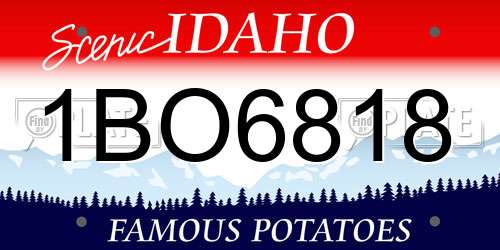 1BO6818 Idaho License Plate