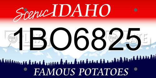 1BO6825 Idaho License Plate