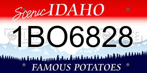 1BO6828 Idaho License Plate