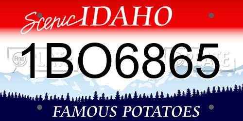 1BO6865 Idaho License Plate