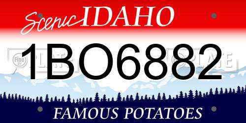 1BO6882 Idaho License Plate